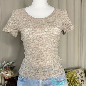 90s Stretch Lace Tee